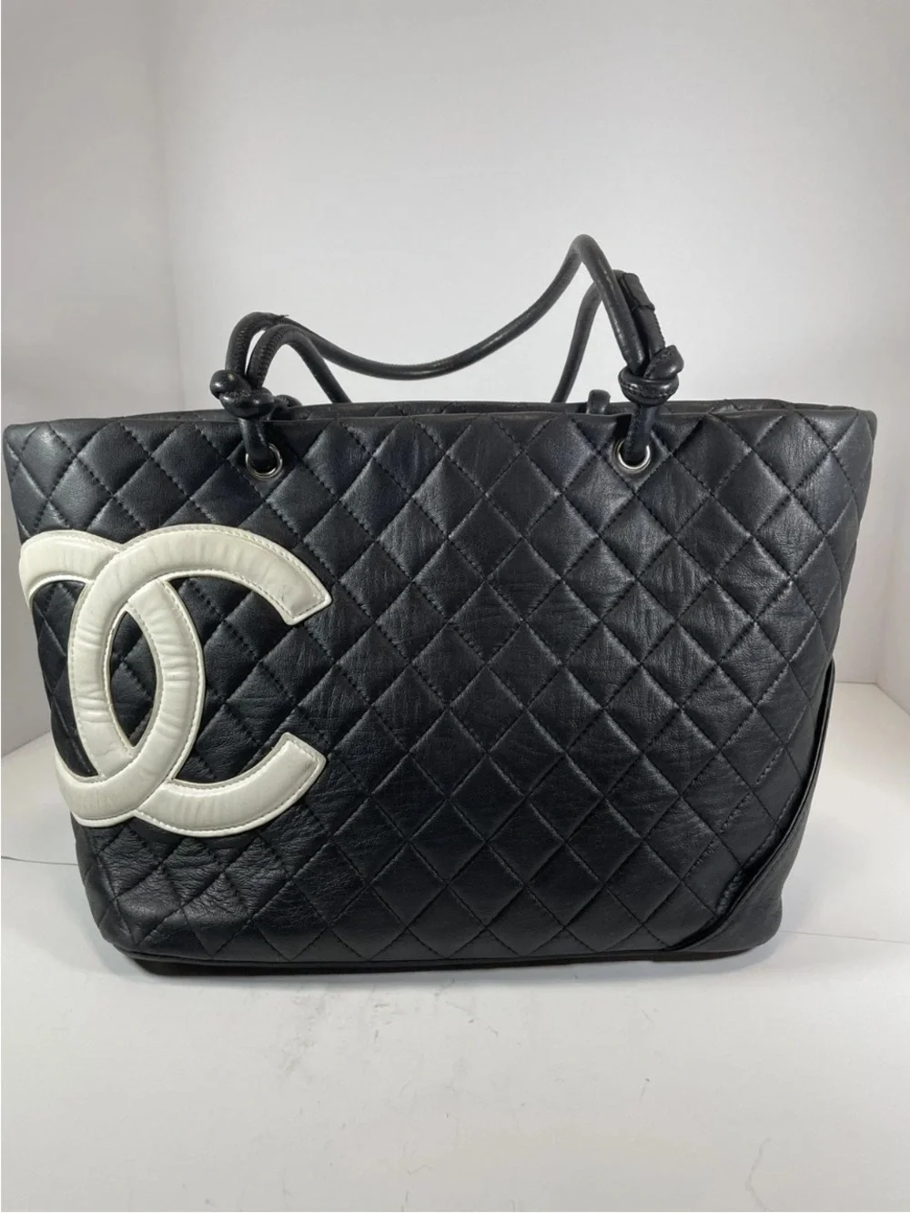 CHANEL Cambon Line Large Shoulder Lambskin Tote/Bag